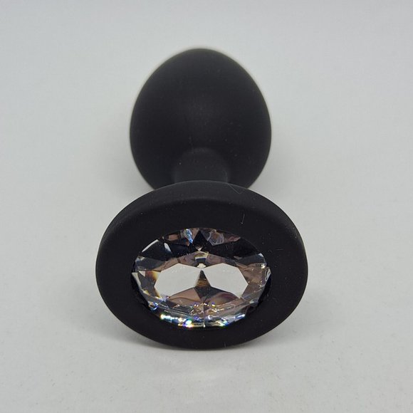 Butt Plug Bling Jewel Silicone Black - Picture 3 of 9